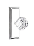 Emtek Diamond Knob With 7” Wilshire Sideplate