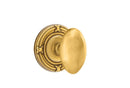 Emtek Egg Knob Concealed Screws With Ribbon & Reed Rosette