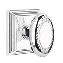 Emtek Beaded Egg Knob Concealed Screws With Wilshire Rosette