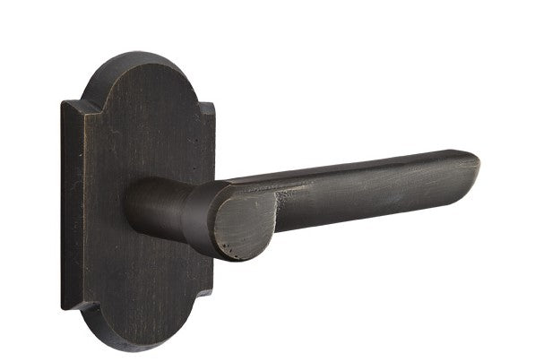 Emtek Sandcast Bronze Aurora Lever Concealed Screws with