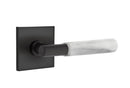 Emtek Select T-BAR White Marble Lever Concealed Screws with Square Rosette