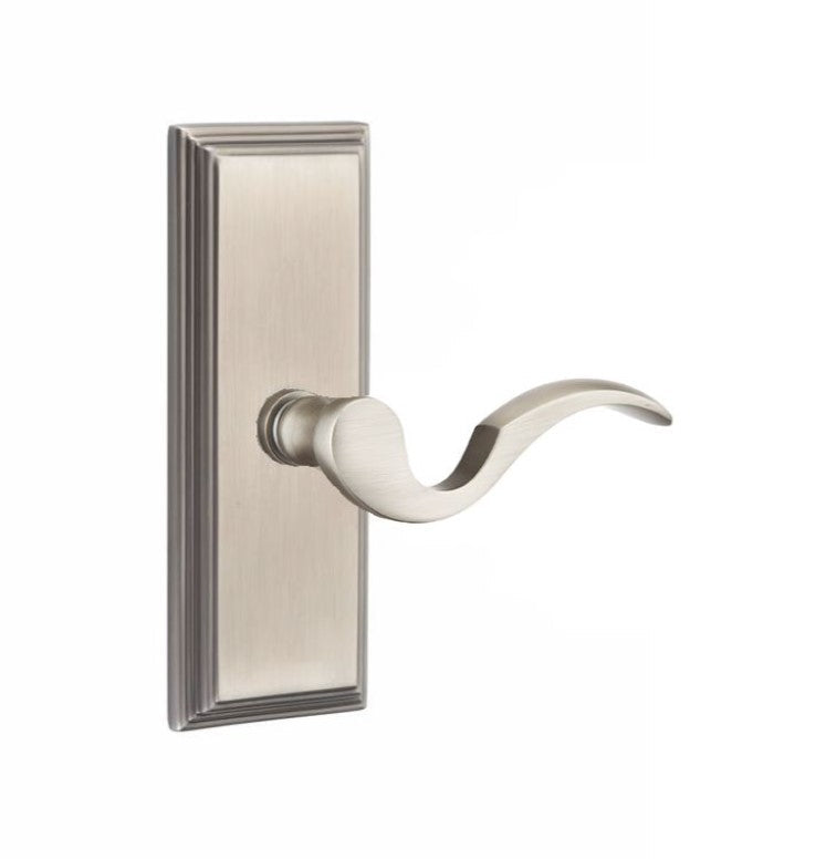 Emtek Cortina Lever Concealed Screws with 7” Wilshire Sideplate