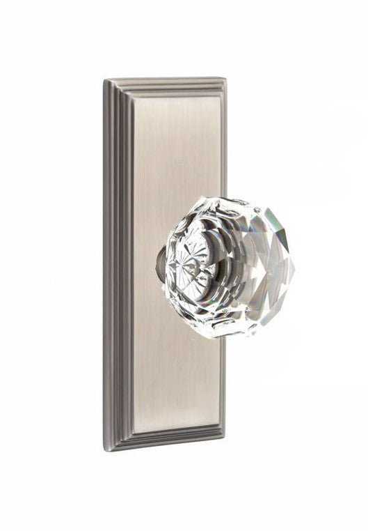 Emtek Diamond Knob Concealed Screws With 7” Wilshire Sideplate