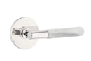 Emtek Select T-BAR White Marble Lever with Disk Rosette