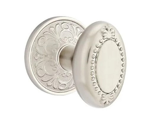 Emtek Beaded Egg Knob With Lancaster Rosette