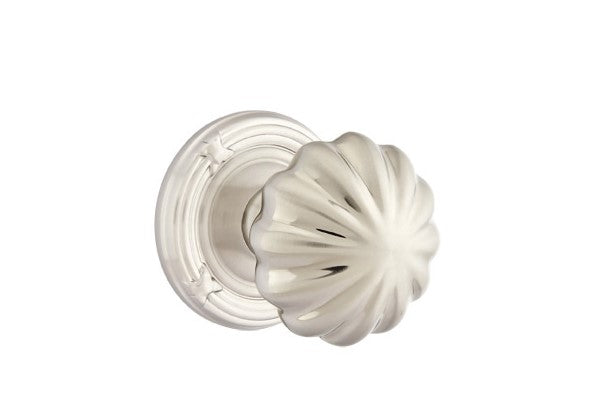 Emtek Melon Knob With Ribbon & Reed Rosette