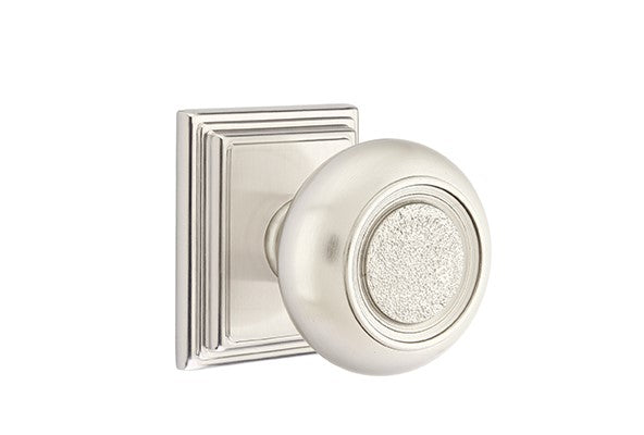 Emtek Belmont Knob Concealed Screws With Wilshire Rosette