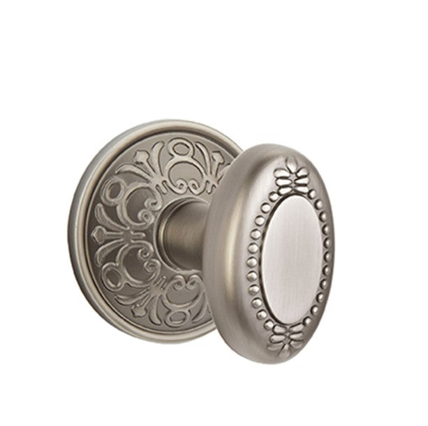 Emtek Beaded Egg Knob With Lancaster Rosette