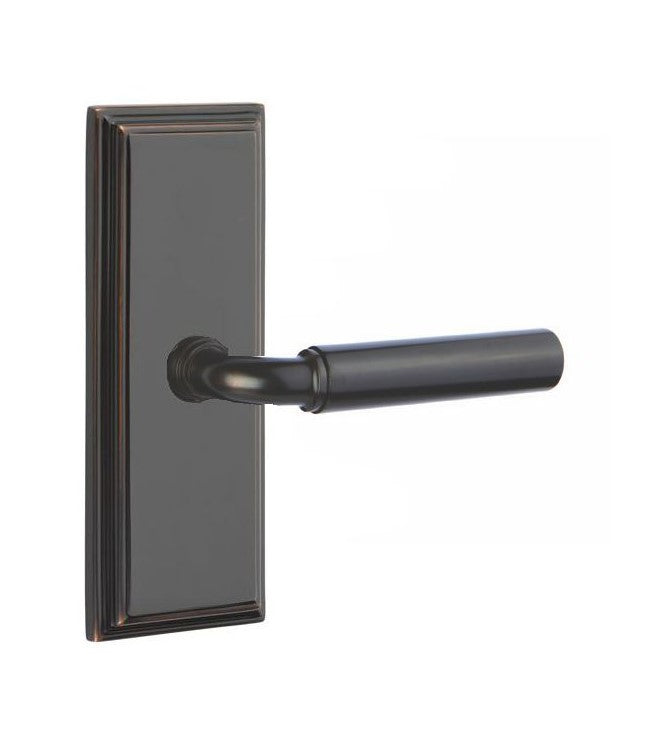 Emtek Manning Lever Concealed Screws with 7” Wilshire Sideplate