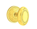 Emtek Beaded Egg Knob Concealed Screws With Lancaster Rosette