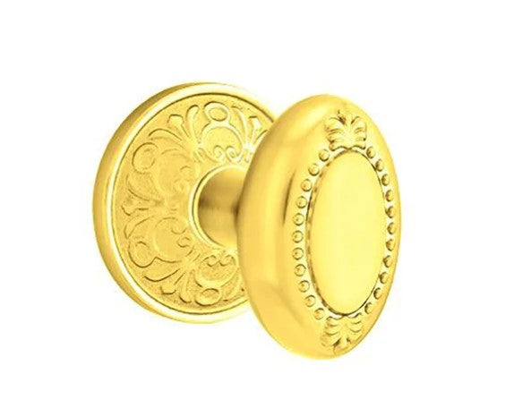 Emtek Beaded Egg Knob With Lancaster Rosette