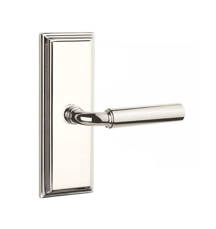 Emtek Manning Lever Concealed Screws with 7” Wilshire Sideplate