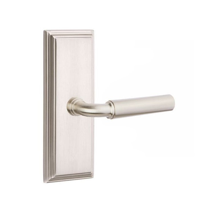 Emtek Manning Lever Concealed Screws with 7” Wilshire Sideplate