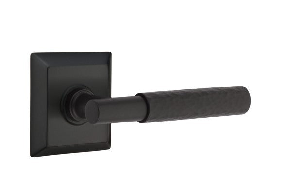 Emtek Select T-BAR Hammered Lever Concealed Screws with Quincy Rosette