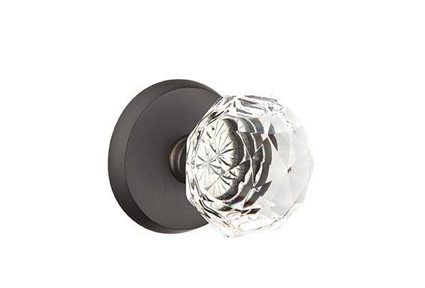 Emtek Glass Diamond Knob Concealed Screws with