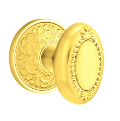 Emtek Beaded Egg Knob With Lancaster Rosette