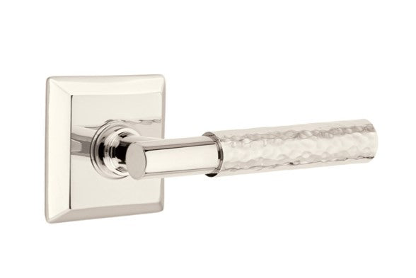 Emtek Select T-BAR Hammered Lever Concealed Screws with Quincy Rosette