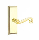 Emtek Rustic Lever Concealed Screws with 7” Wilshire Sideplate