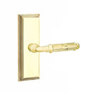 Emtek Ribbon & Reed Lever with 7” Wilshire Sideplate