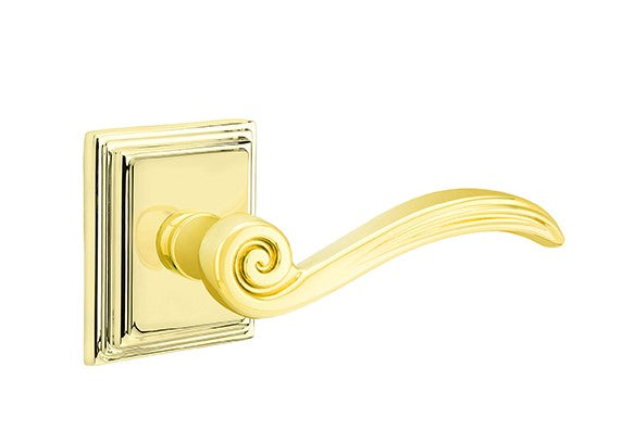 Emtek Elan Lever Concealed Screws with Wilshire Rosette