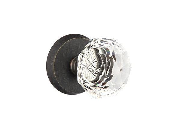 Emtek Glass Diamond Knob Concealed Screws with