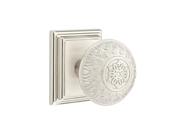 Emtek Lancaster Knob Concealed Screws With Wilshire Rosette