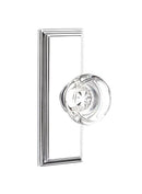 Emtek Georgetown Knob With 7” Wilshire Sideplate