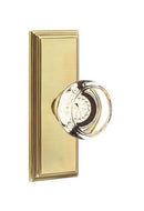 Emtek Georgetown Knob Concealed Screws With 7” Wilshire Sideplate