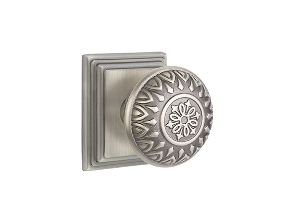 Emtek Lancaster Knob Concealed Screws With Wilshire Rosette