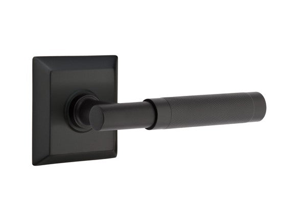 Emtek Select T-BAR Knurled Lever Concealed Screws with Quincy Rosette