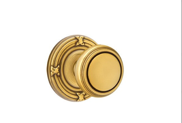 Emtek Norwich Knob Concealed Screws With Ribbon & Reed Rosette