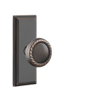 Emtek Rope Knob Concealed Screws With 7” Wilshire Rosette