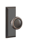 Emtek Rope Knob With 7” Wilshire Rosette