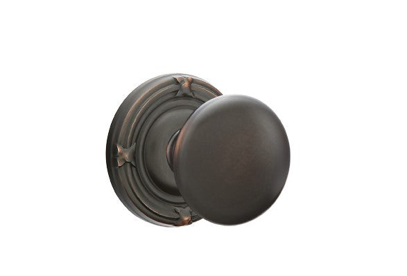 Emtek Providence Knob Concealed Screws With Ribbon & Reed Rosette