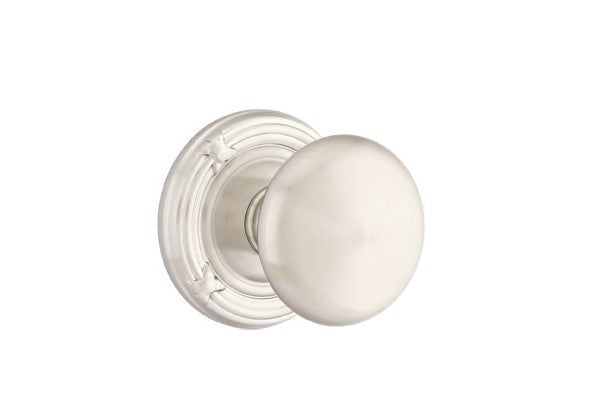 Emtek Providence Knob Concealed Screws With Ribbon & Reed Rosette