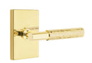 Emtek Select T-BAR Hammered Lever Concealed Screws with Modern Rectangular Rosette