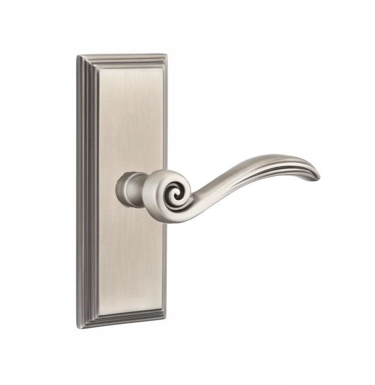 Emtek Elan Lever Concealed Screws with 7” Wilshire Sideplate