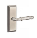 Emtek Ribbon & Reed Lever Concealed Screws with 7” Wilshire Sideplate