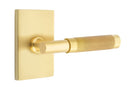 Emtek Select T-BAR Knurled Lever with Modern Rectangular Rosette