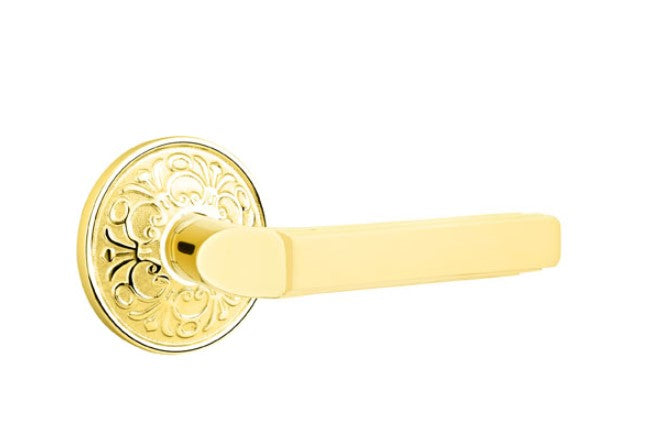 Emtek Milano Lever with Lancaster Rosette