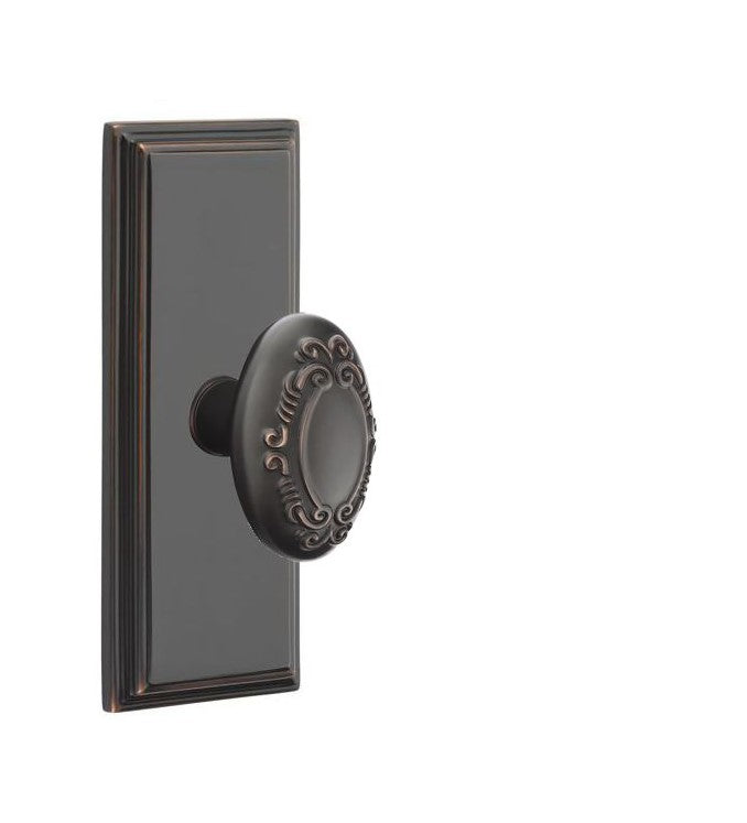 Emtek Victoria Knob Concealed Screws With 7” Wilshire Rosette