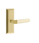 Emtek Milano Lever with 7” Wilshire Sideplate