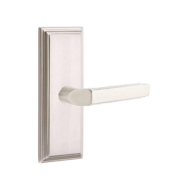 Emtek Milano Lever Concealed Screws with 7” Wilshire Sideplate