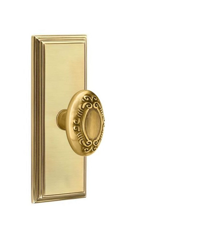 Emtek Victoria Knob Concealed Screws With 7” Wilshire Rosette