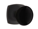 EMTEK Modern Brass Ebony Knob with Urban Modern Rosette