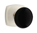 EMTEK Modern Brass Ebony Knob with Urban Modern Rosette