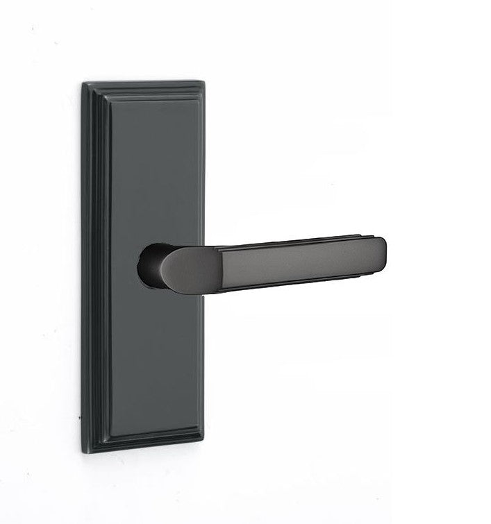 Emtek Milano Lever Concealed Screws with 7” Wilshire Sideplate