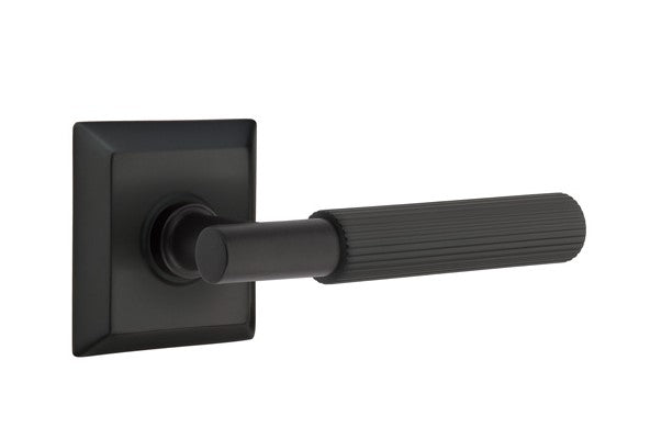 Emtek Select T-BAR Straight Knurled Lever Concealed Screws with Quincy Rosette