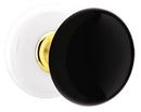 Emtek Ebony Knob With Porcelain Rosette
