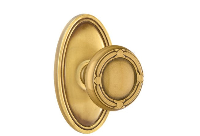 Emtek Ribbon & Reed Knob Concealed Screws With Oval Rosette